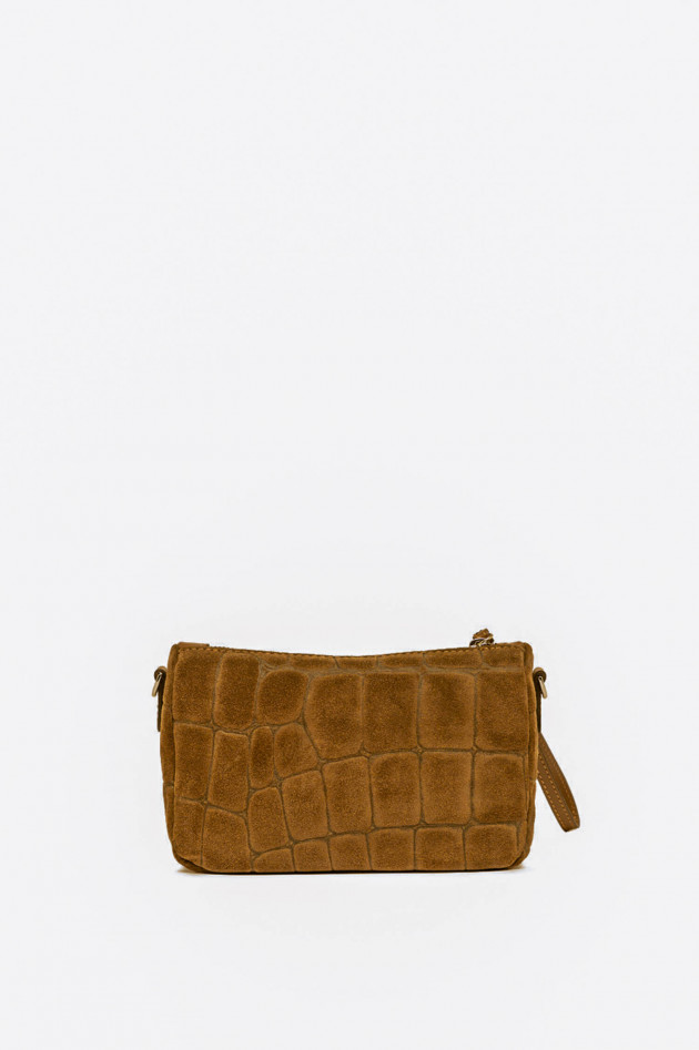 Gianni Chiarini Kroko-Velourleder-Pouch NORA SMALL in Camel