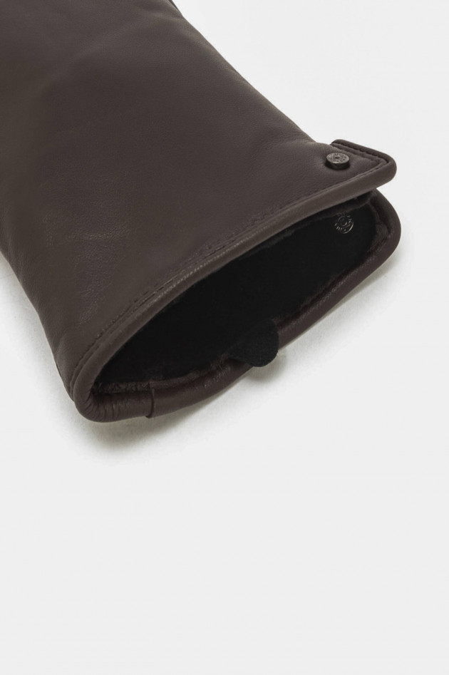 Gianni Chiarini Lederhandschuhe aus Nappaleder in Espresso