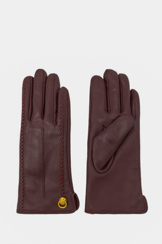 Gianni Chiarini Lederhandschuh in Wine Berry