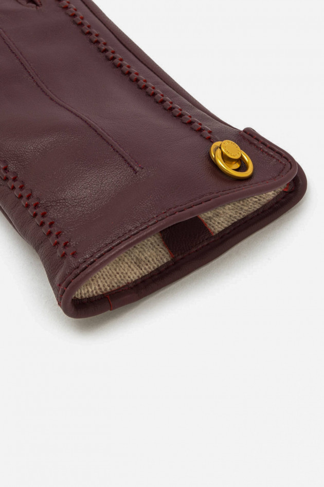 Gianni Chiarini Lederhandschuh in Wine Berry