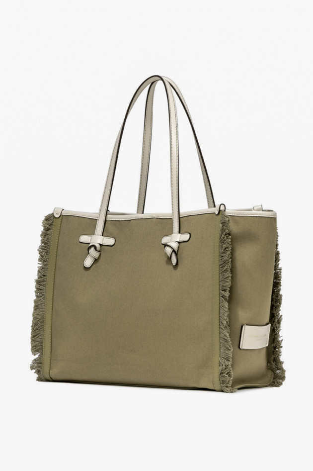 Gianni Chiarini Marcella Club Canvas Shopper MARCELLA mit Fransen in Oliv