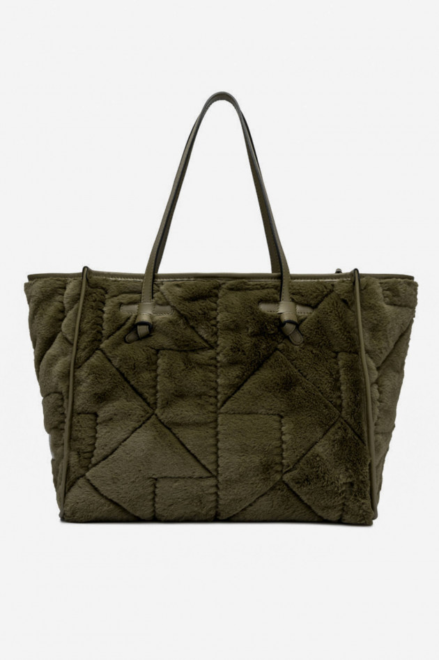 Gianni Chiarini Marcella Club Faux Fur Shopper MARCELLA in Olivgrün