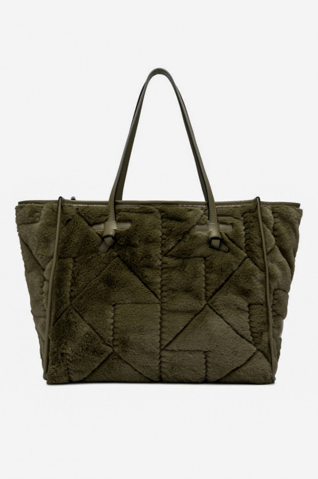 Gianni Chiarini Marcella Club Faux Fur Shopper MARCELLA in Olivgrün