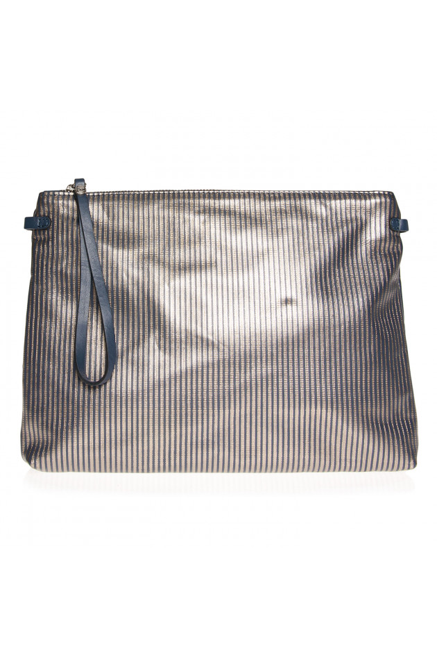 Gianni Chiarini Clutch in Blau/Silber gestreift