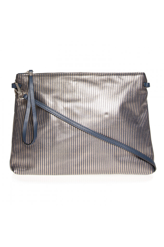 Gianni Chiarini Clutch in Blau/Silber gestreift