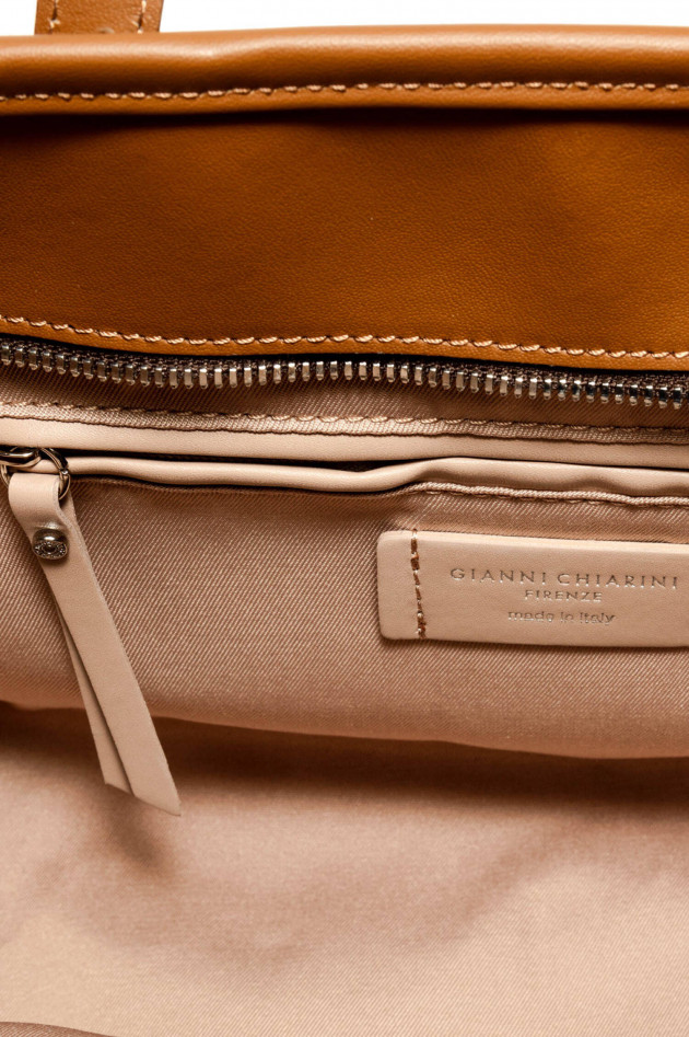 Gianni Chiarini Shopping-Bag ATENA mit Teddy-Oberfläche in Camel