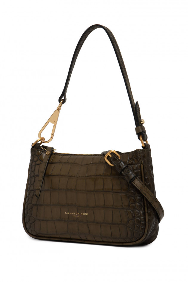 Gianni Chiarini Crossbody-Bag BROOK im Kroko-Design in Oliv