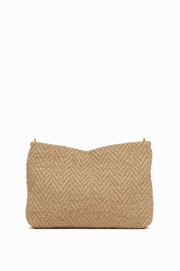 Gianni Chiarini Bast-Clutch BRENDA mit Trageriemen in Beige