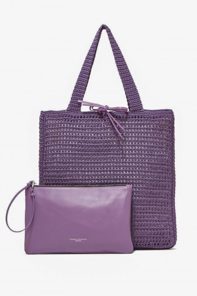 Gianni Chiarini Gehäkelter Shopper in Violett