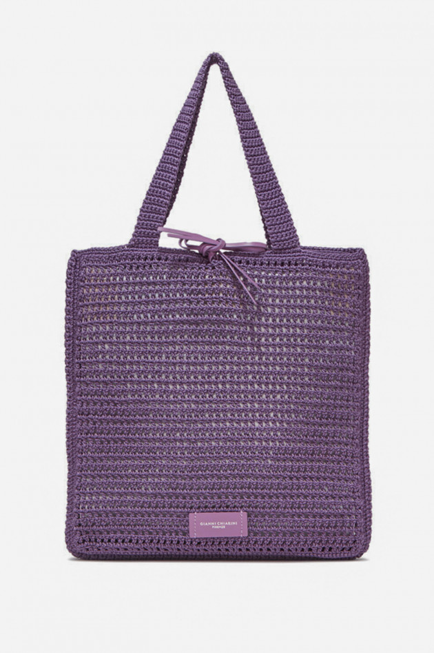 Gianni Chiarini Gehäkelter Shopper in Violett