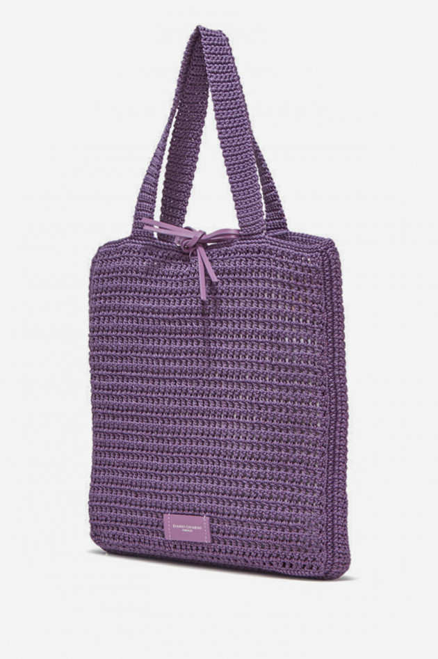 Gianni Chiarini Gehäkelter Shopper in Violett