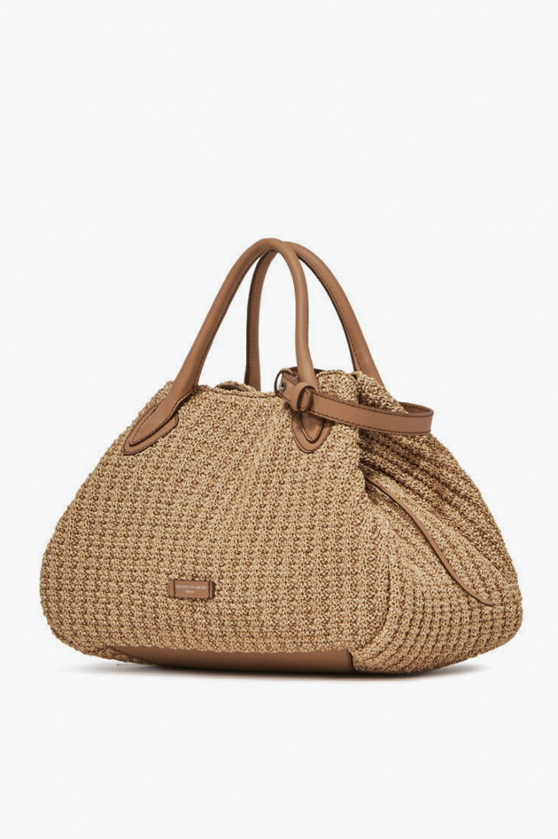 Gianni Chiarini Handtasche JUDY aus Bast und Leder in Beige