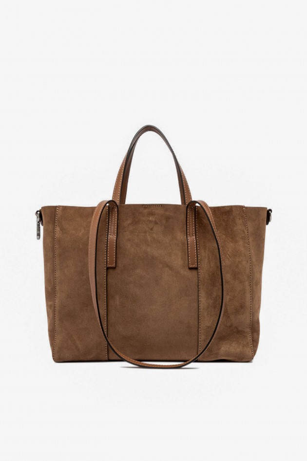 Gianni Chiarini Veloursleder Tasche SUPERLIGHT in Cognac