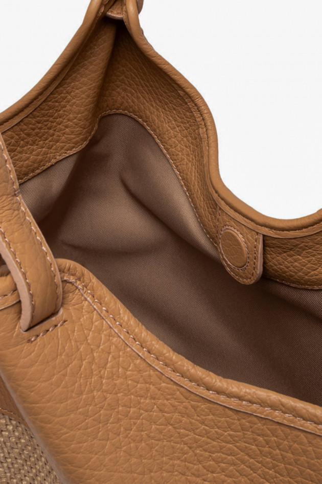 Gianni Chiarini Tasche "Dua" aus geflochtenem Stroh in Hellbraun