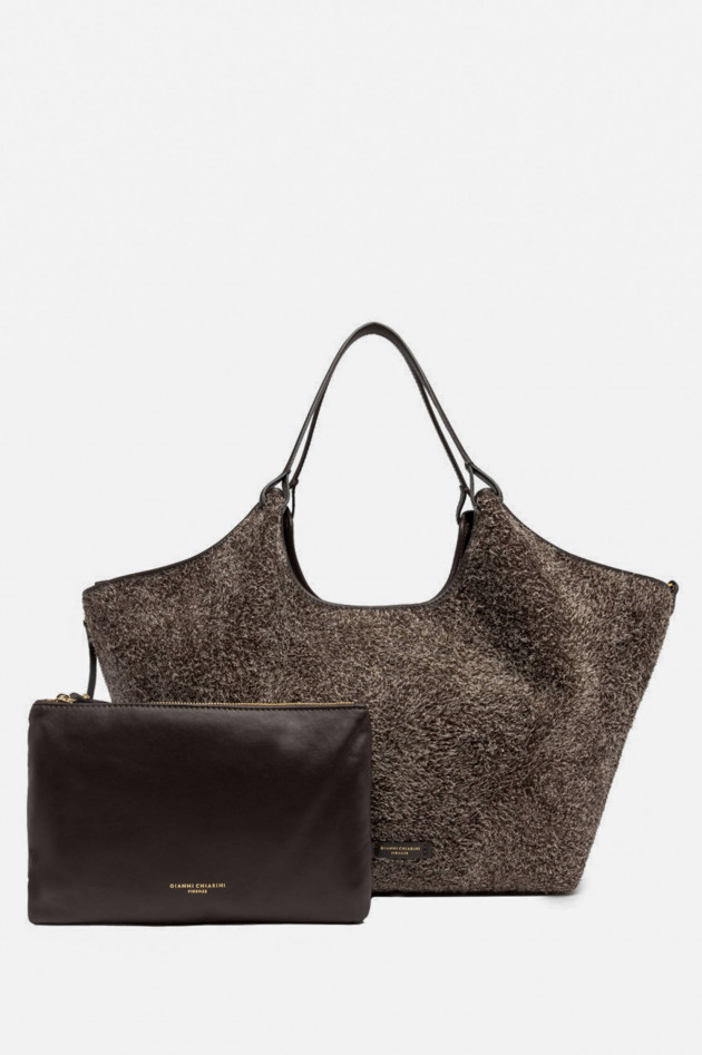 Gianni Chiarini Shopper DUA mit weicher Struktur in Dunkelbraun