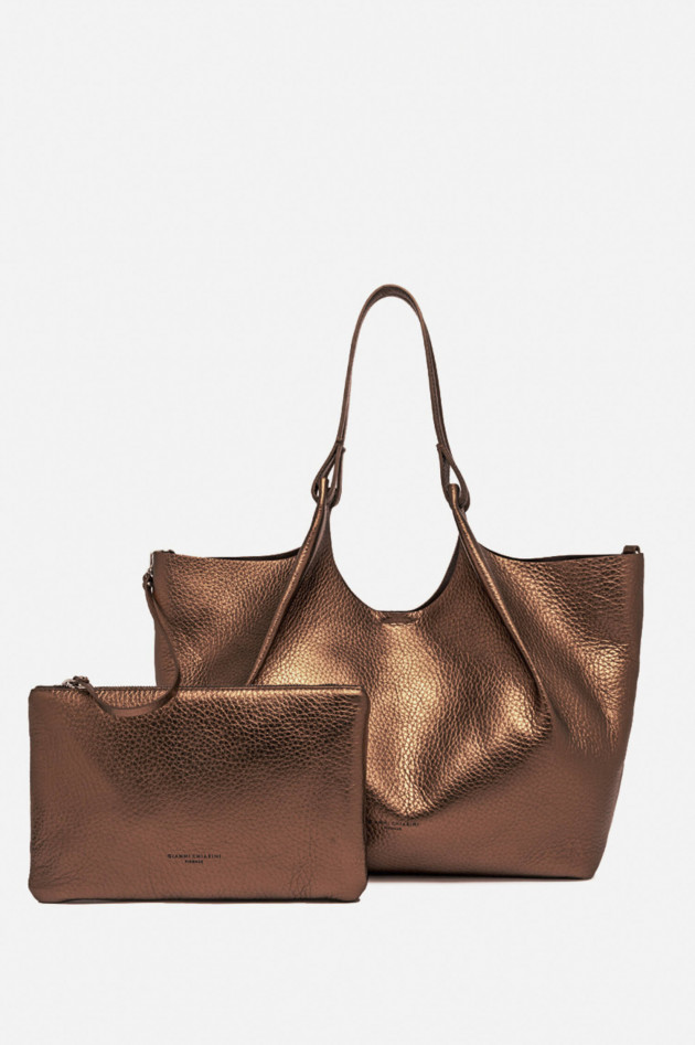 Gianni Chiarini Shopper DUA in Rost Metallic