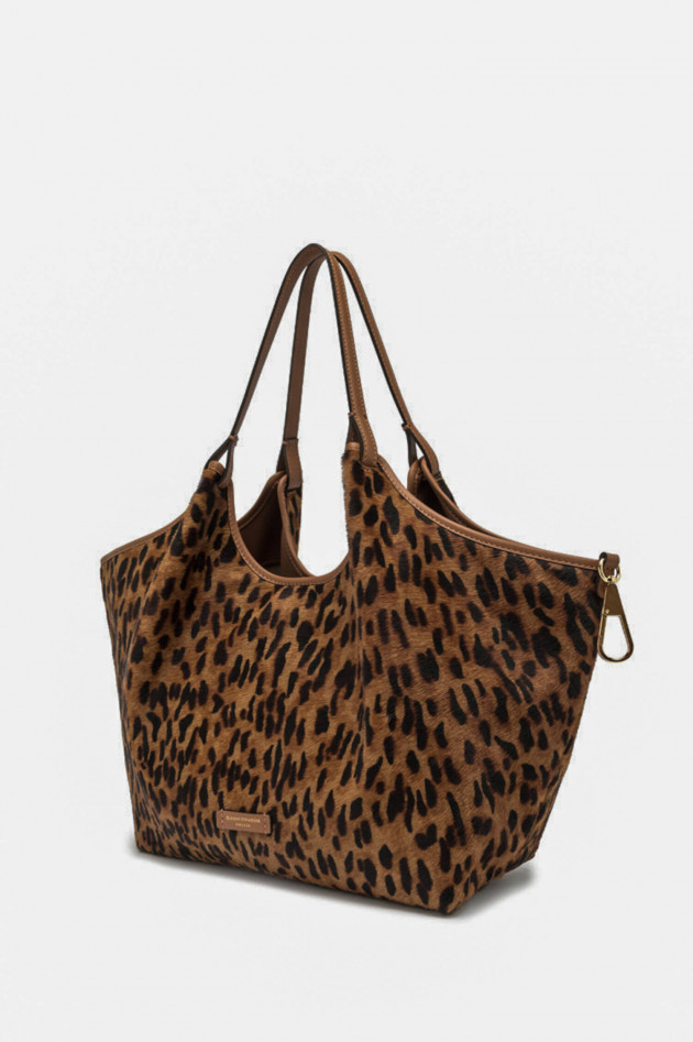 Gianni Chiarini Shopper DUA mit Cavallino-Effekt in Camel/Schwarz