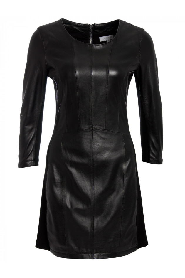 Lederkleid Schwarz