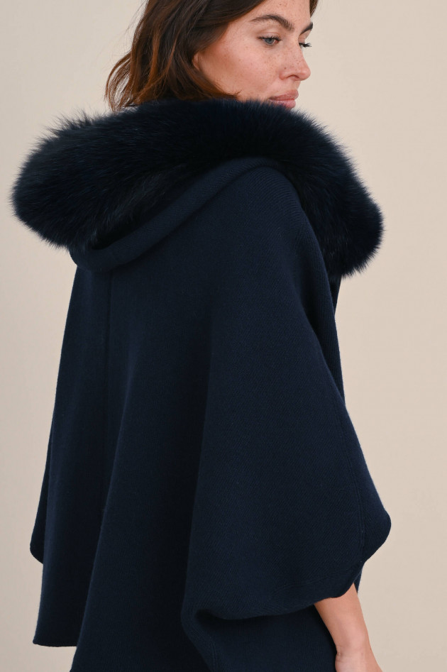 Giovi Cape aus Wolle und Cashmere in Navy