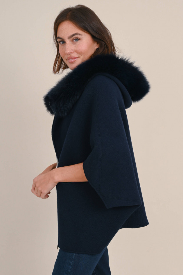 Giovi Cape aus Wolle und Cashmere in Navy