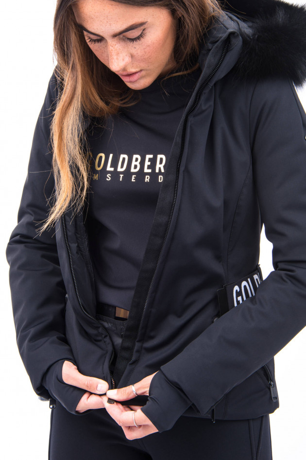 Goldbergh Jacke HIDA FUR in Schwarz