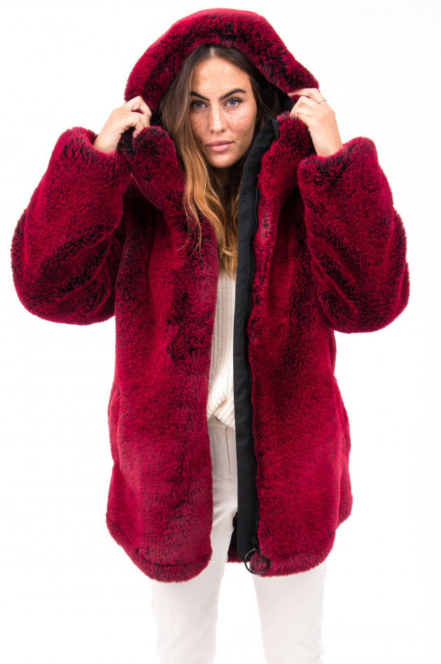 Goldbergh Oversized Fake Fur Jacke FURINA in Rotpink