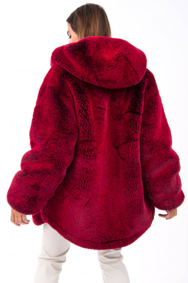 Goldbergh Oversized Fake Fur Jacke FURINA in Rotpink