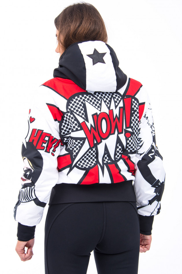 Goldbergh Jacke "WoW" in Schwarz/Weiß