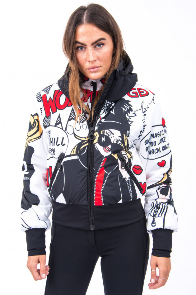 Goldbergh Jacke "WoW" in Schwarz/Weiß