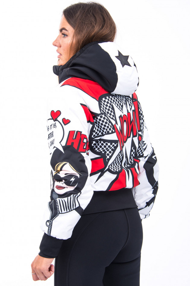 Goldbergh Jacke "WoW" in Schwarz/Weiß