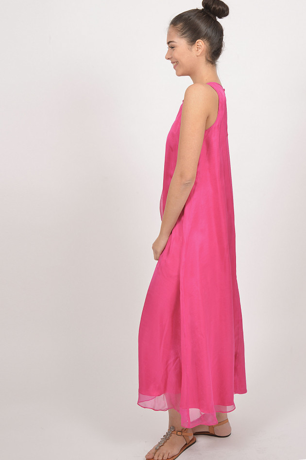 Grüner Kleid aus Chiffon in Pink