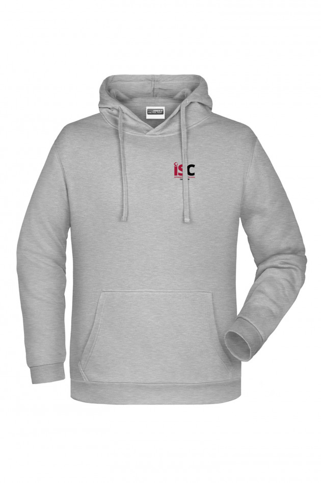 Grüner Herren Hoodie in Hellgrau