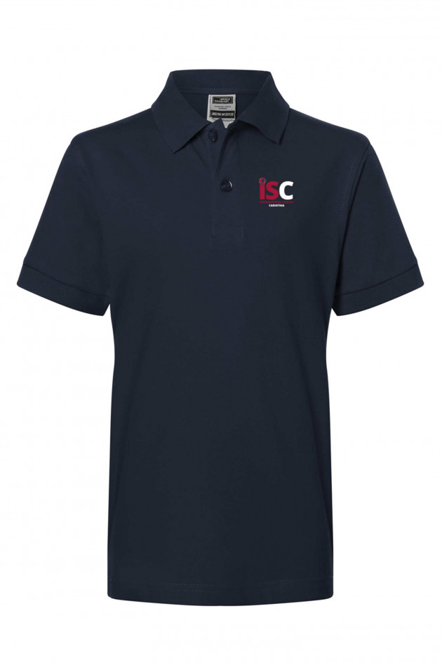 Grüner Kinder Poloshirt in Navy