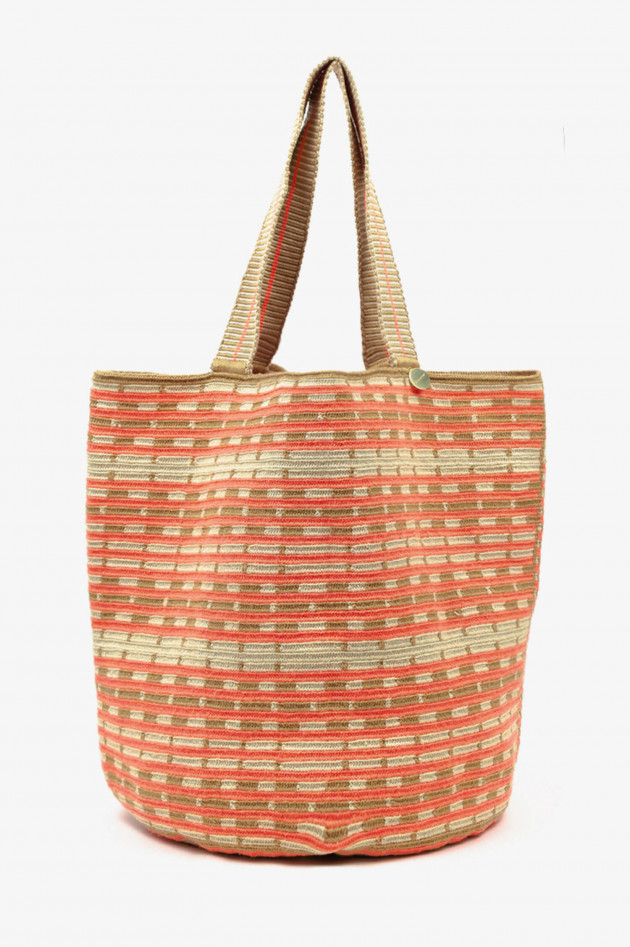 Guanabana Boho-Shopper in Natur/Pink
