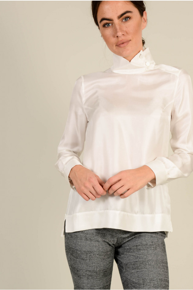 Guglielminotti Bluse aus Seide in Creme