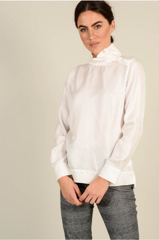 Guglielminotti Bluse aus Seide in Creme