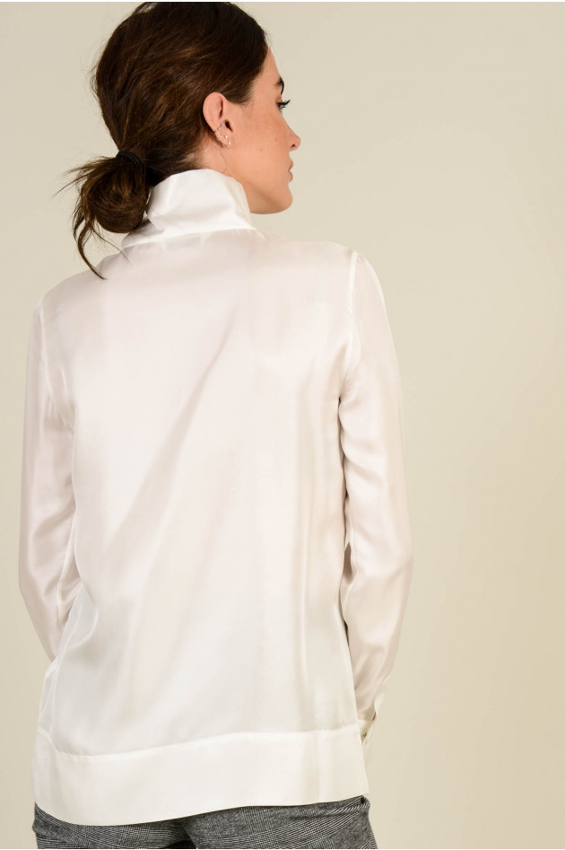 Guglielminotti Bluse aus Seide in Creme