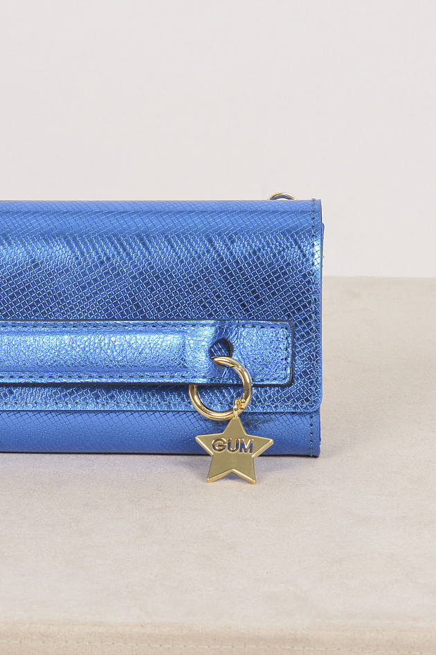 GUM Clutch in Blau metallic