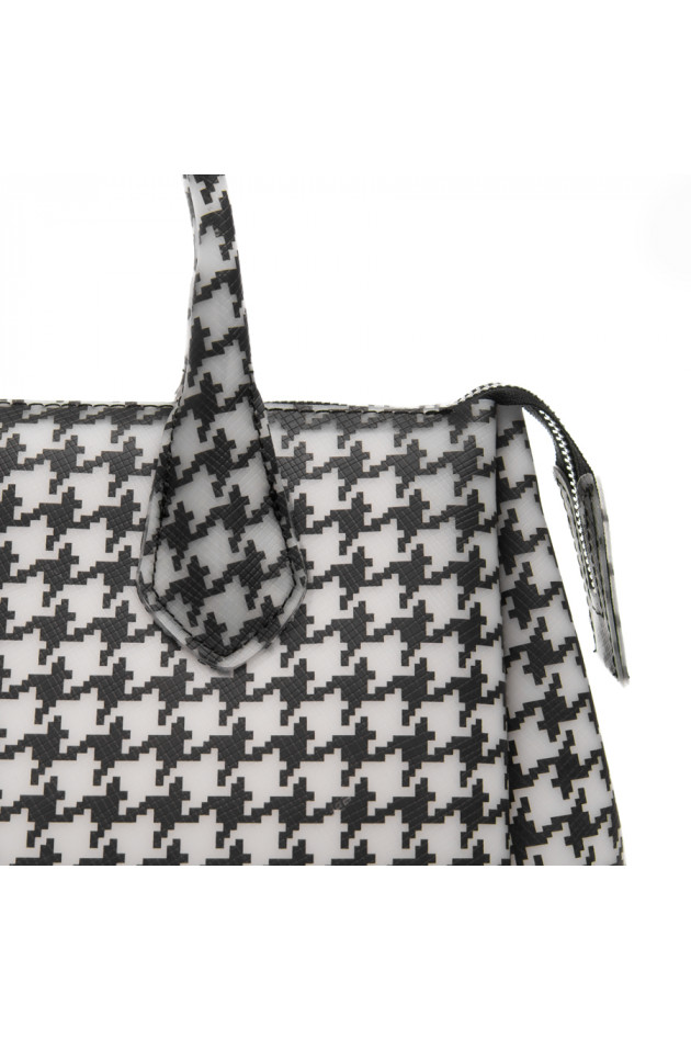 Gum Handtasche im Hahnentrittmuster Schwarz/Weiß