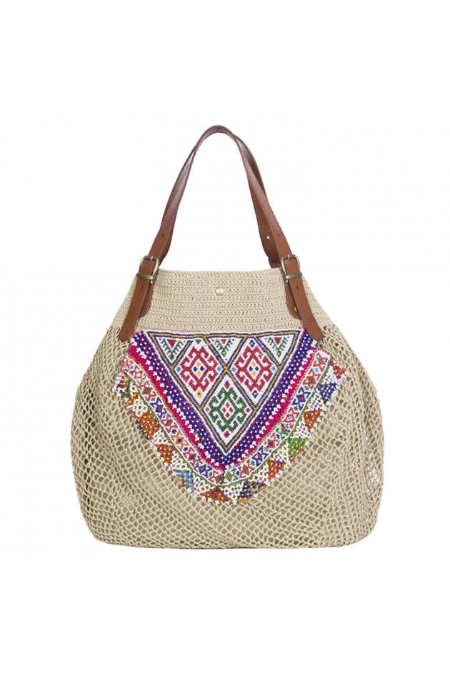 Elliot Man Häckeltasche JO BAG in Beige
