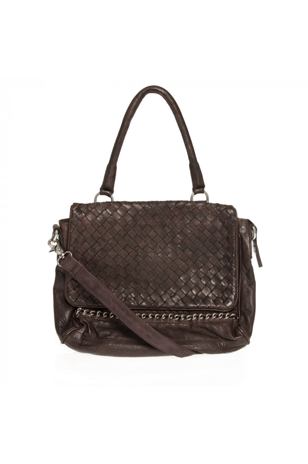 Tyoulip Sisters Handtasche FLAP MIX in Dunkelbraun