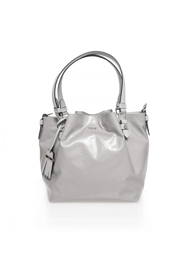 Tod's Handtasche FLOWER BAG MINI in Grau