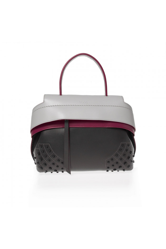 Tod's Handtasche WAVE BAG MINI in Hellgrau/Dunkelgrau