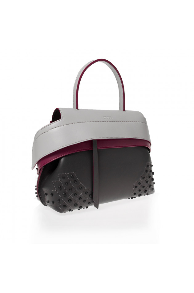 Tod's Handtasche WAVE BAG MINI in Hellgrau/Dunkelgrau