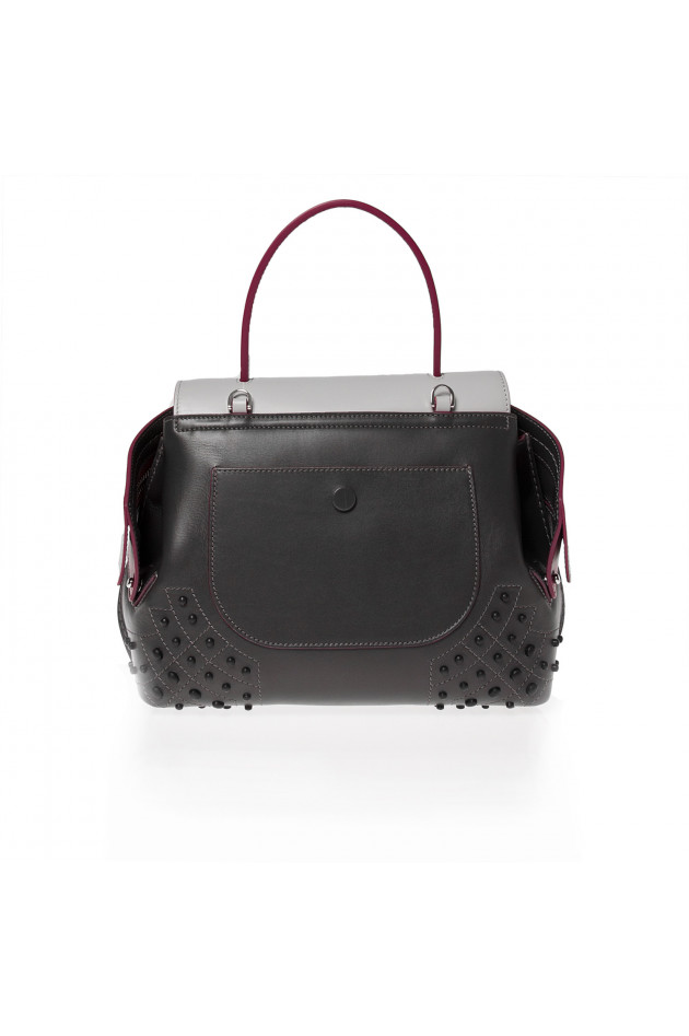 Tod's Handtasche WAVE BAG MINI in Hellgrau/Dunkelgrau