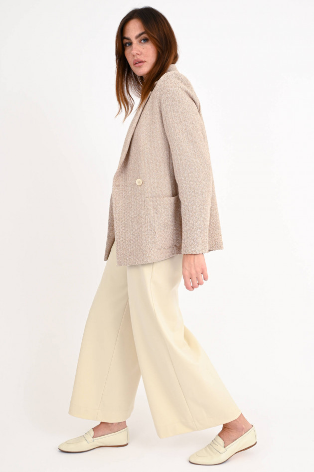 Harris Wharf London Doppelreihiger Blazer in Beige meliert