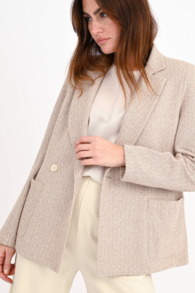 Harris Wharf London Doppelreihiger Blazer in Beige meliert