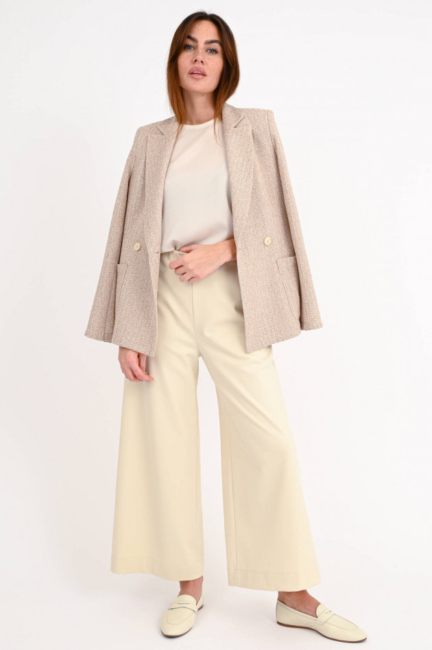 Harris Wharf London Doppelreihiger Blazer in Beige meliert