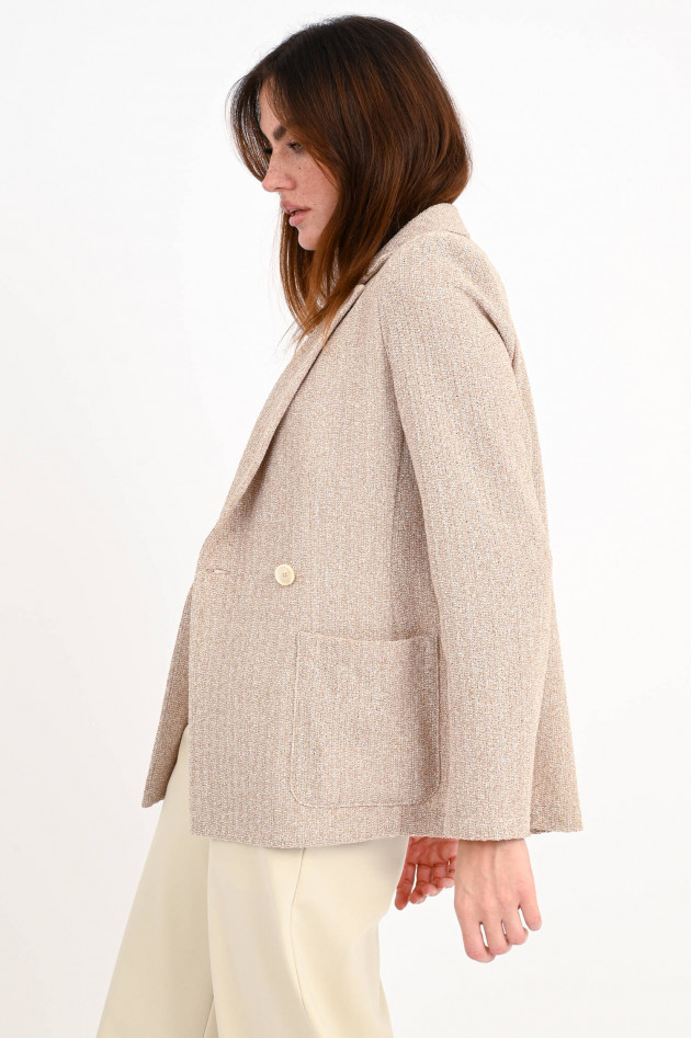 Harris Wharf London Doppelreihiger Blazer in Beige meliert