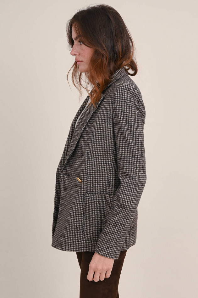 Harris Wharf London Wollmix Blazer in Braun/Beige gemustert